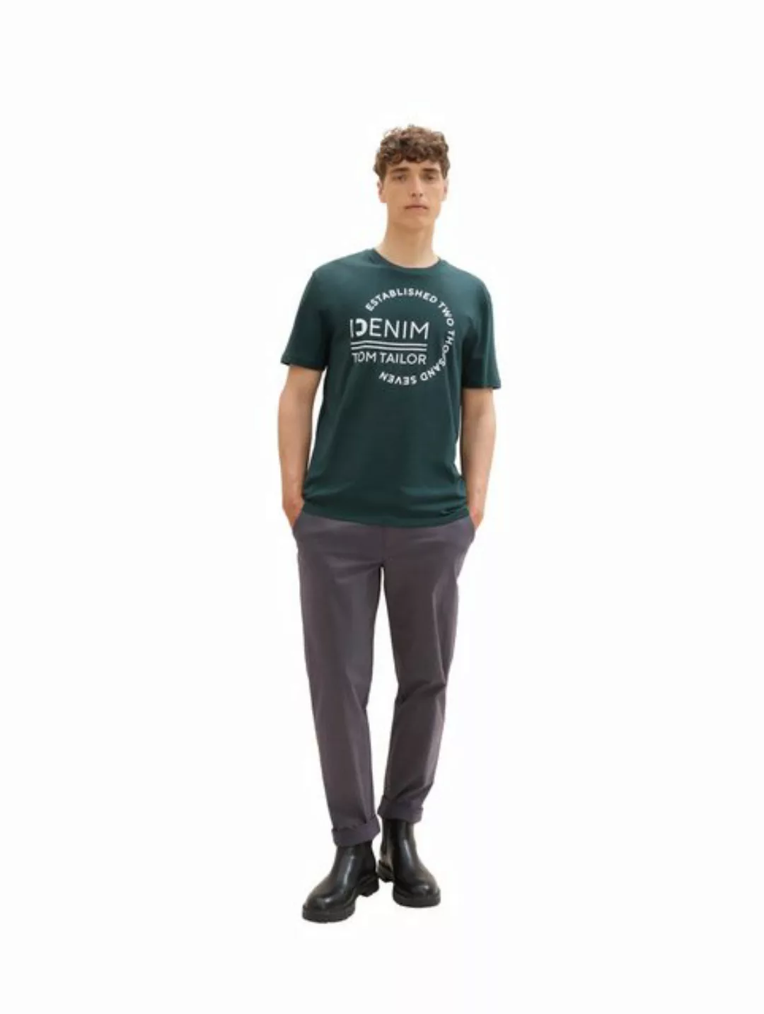 TOM TAILOR Denim T-Shirt mit Logo Print günstig online kaufen