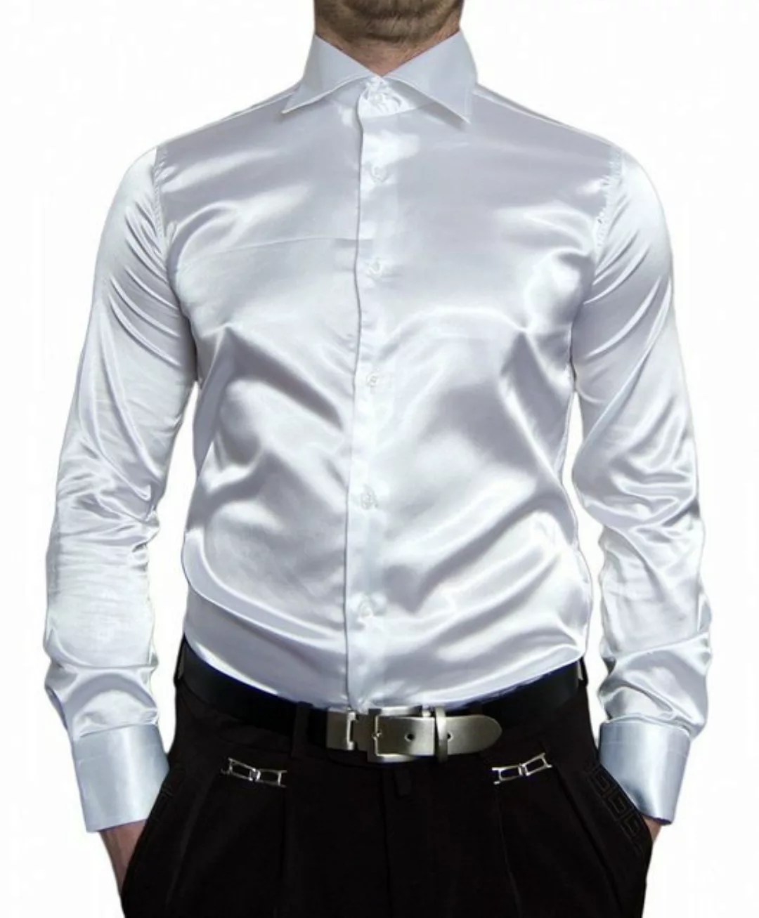 Pierre Martin Businesshemd Designer Herren Glanz Hemd Slim Fit tailliert Bü günstig online kaufen