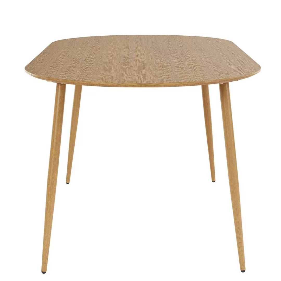 Esszimmer Tisch Skandi Design in Eichefarben ovaler Tischplatte günstig online kaufen