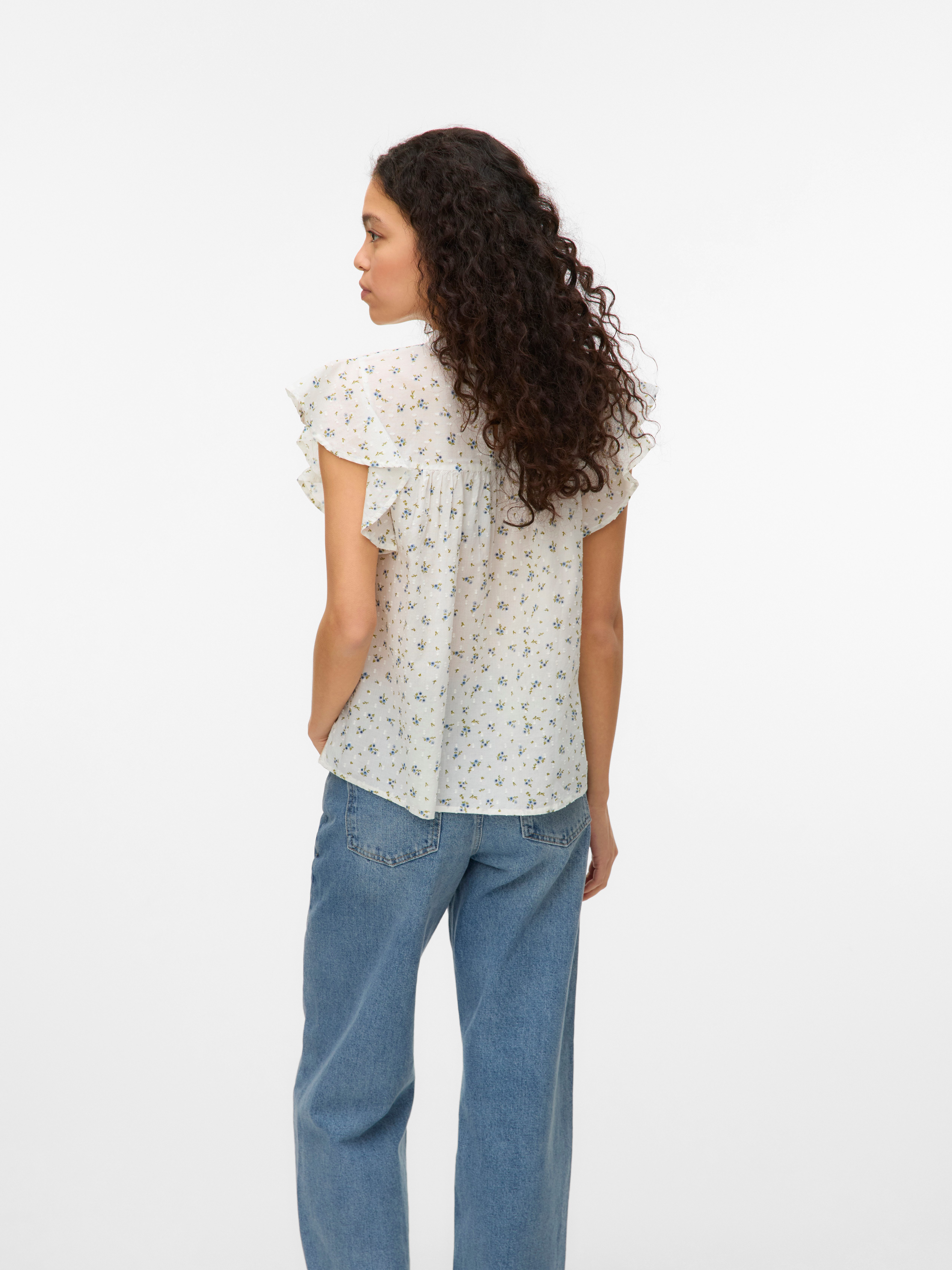Vero Moda Blusenshirt "VMTRINE SL LACE TOP WVN NOOS" günstig online kaufen