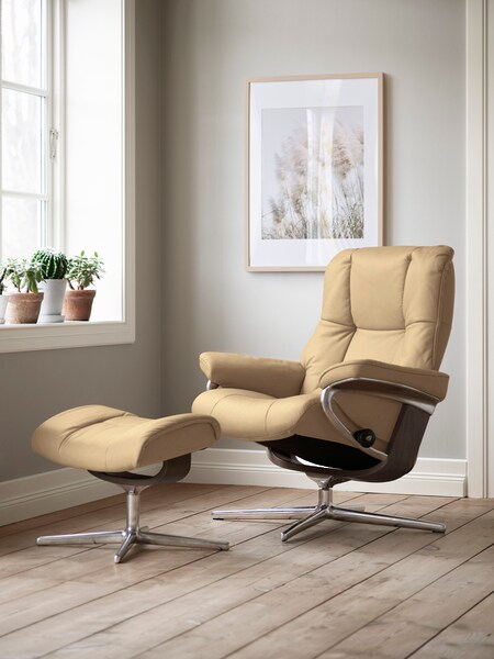 Stressless Fußhocker "Mayfair", mit Cross Base, Größe S, M & L, Holzakzent günstig online kaufen