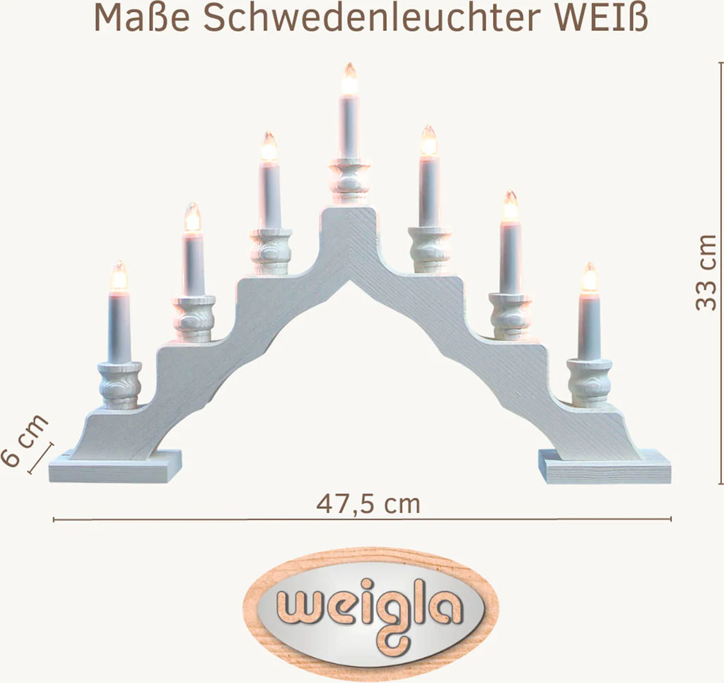 Weigla Lichterbogen "Schwede, Weihnachtsdeko", 7-flammig günstig online kaufen