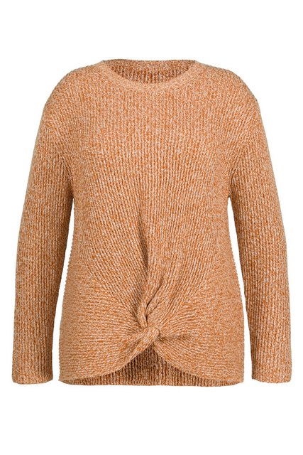 Ulla Popken Strickpullover Pullover Patentstrick Stehkragen Langarm günstig online kaufen