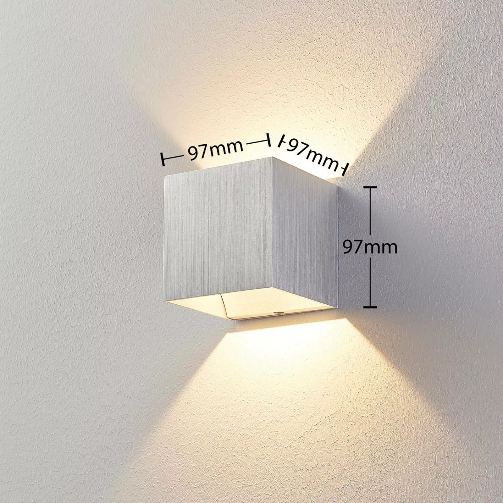 LED-Wandleuchte Esma aus Aluminium grau günstig online kaufen