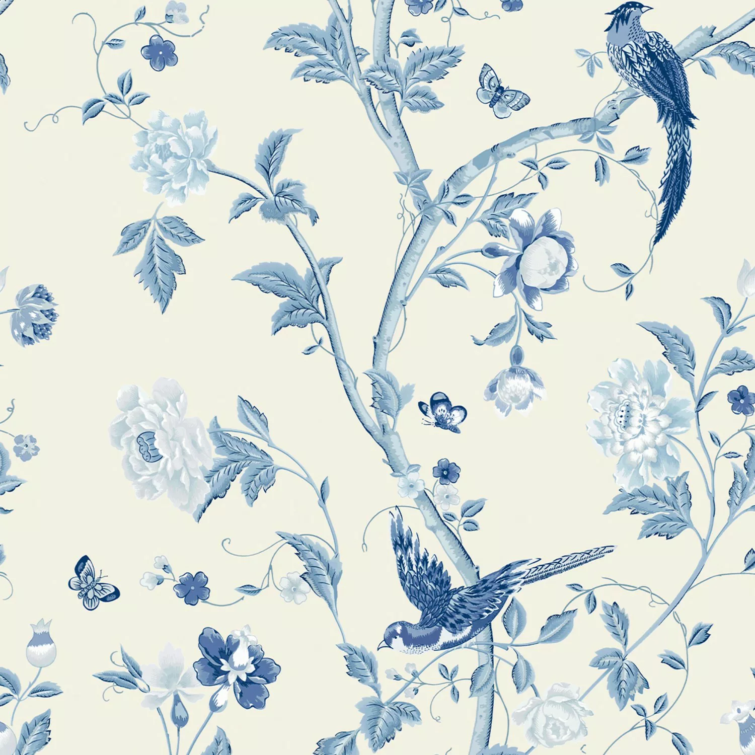 Laura Ashley Vliestapete Summer Palace Royal Blue 10,05 x 0,52 m günstig online kaufen
