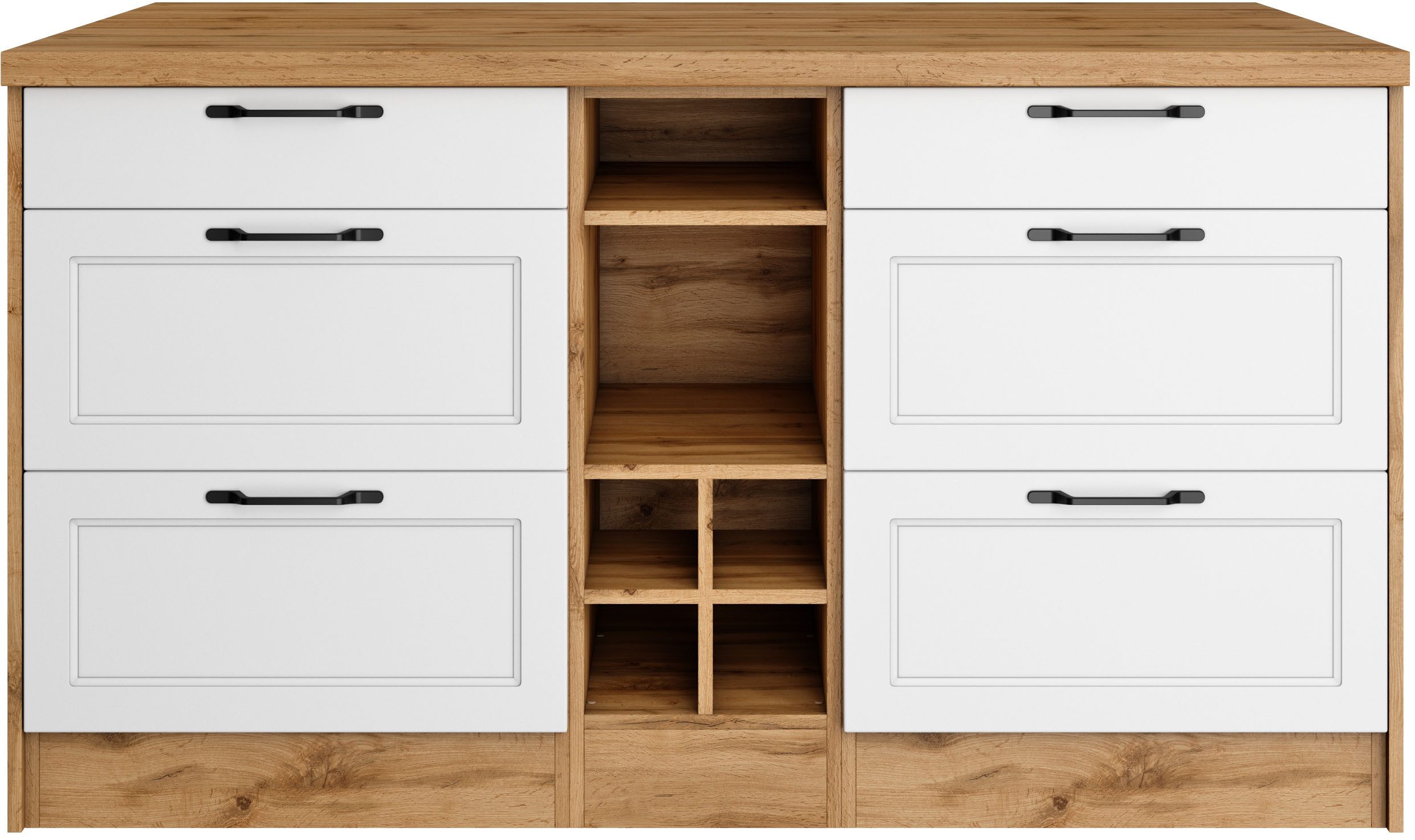 KOCHSTATION Kücheninsel "KS-Lana, Breite 153 cm", MDF-Fronten, Arbeitsplatt günstig online kaufen