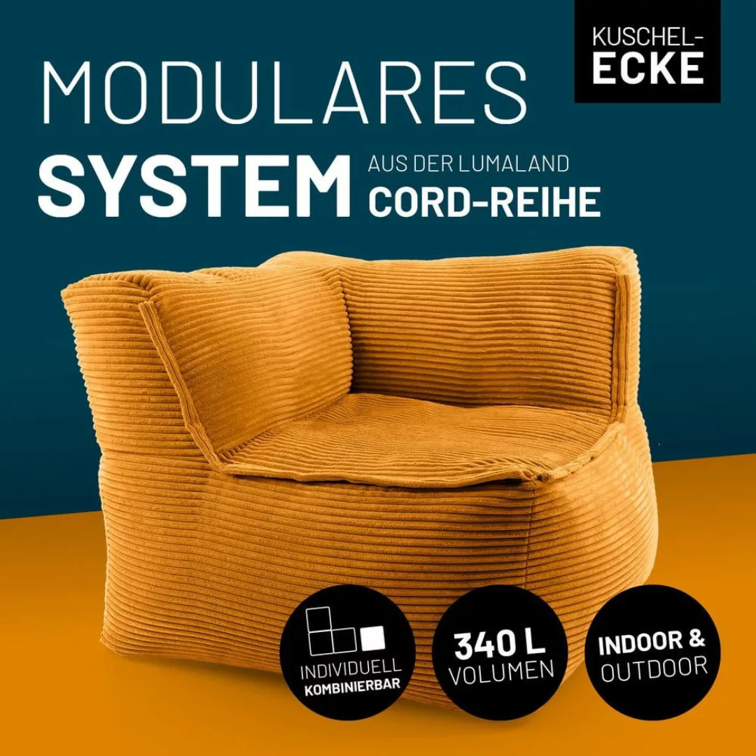 Lumaland Sitzsack Sitzsack-Sofa Modular Cord 81x81x70cm günstig online kaufen