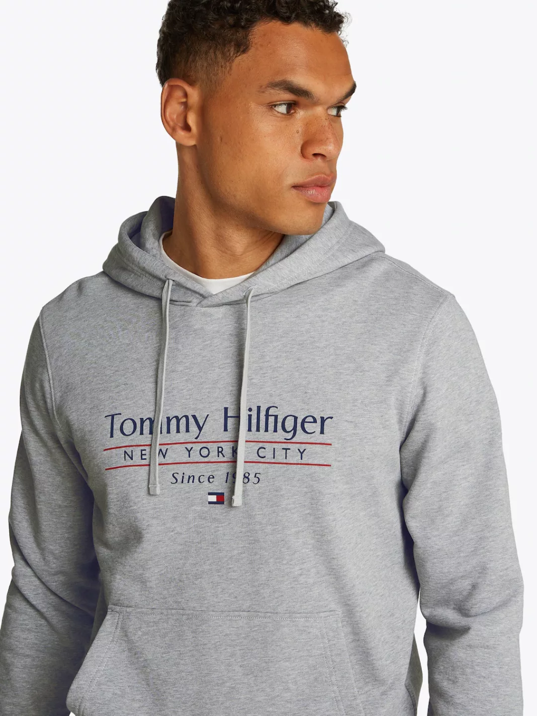 Tommy Hilfiger Hoodie "HILFIGER CENTER STACK HOODY", mit großem mehrfarbige günstig online kaufen