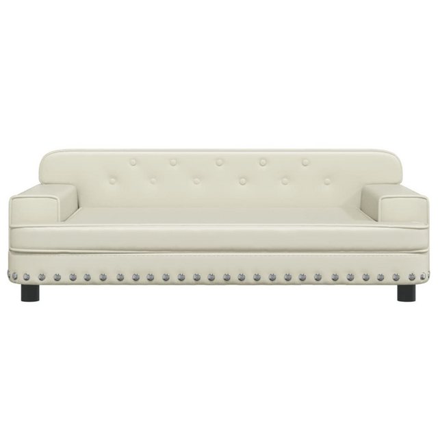 vidaXL Kindersofa Kindersofa Creme 90x53x30 cm Kunstleder Kindercouch Kinde günstig online kaufen