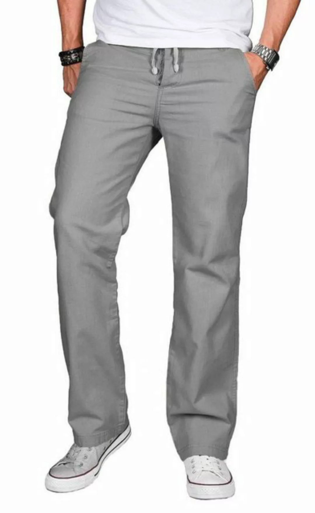 Alessandro Salvarini Straight-Jeans Herren Sommer, Leinen Optik AS034 günstig online kaufen