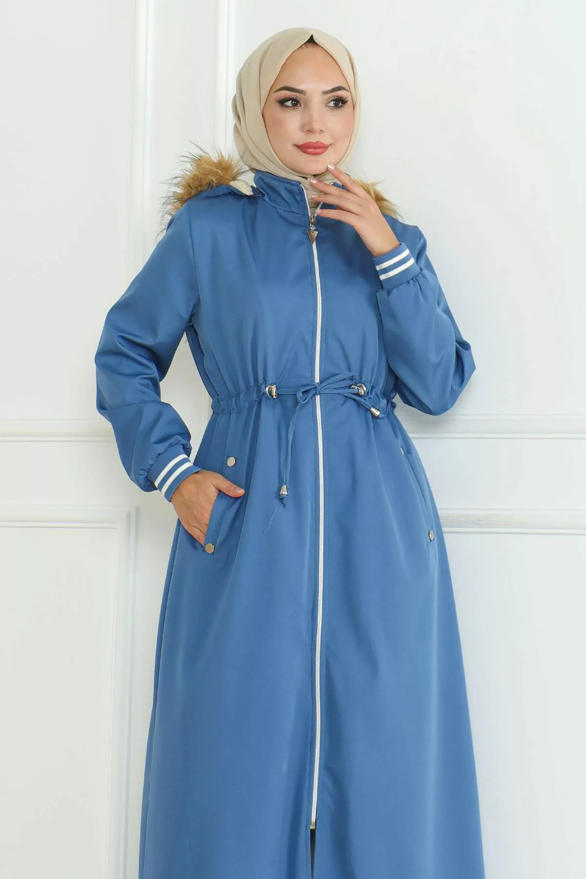 MODAMİHRAM Winterjacke Taba Gerippte Jacke mit günstig online kaufen