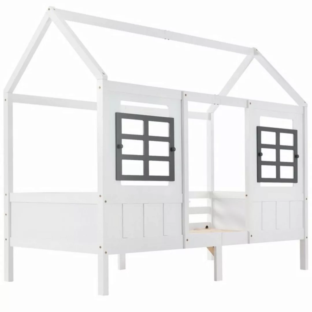 Sweiko Kinderbett (1-tlg), Hausbett mit Dach und 2 Fenstern, 90*200cm günstig online kaufen