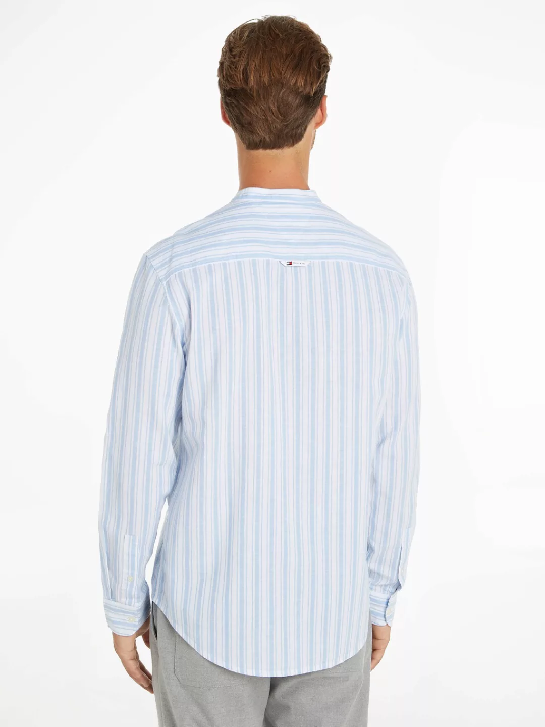 Tommy Jeans Langarmhemd TJM MAO STRIPE LINEN BLEND SHIRT günstig online kaufen