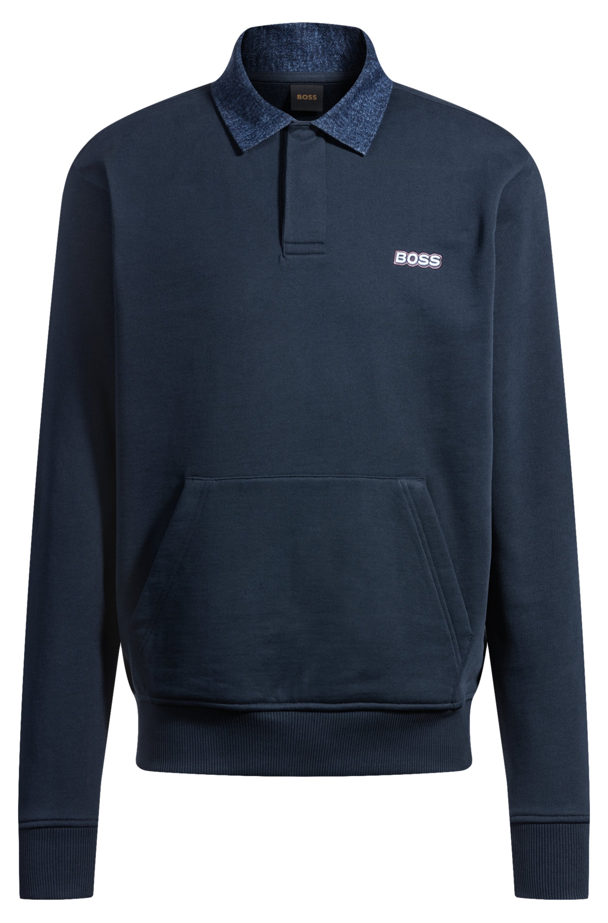 BOSS ORANGE Sweatshirt "We MixdenimPl", mit Polokragen günstig online kaufen