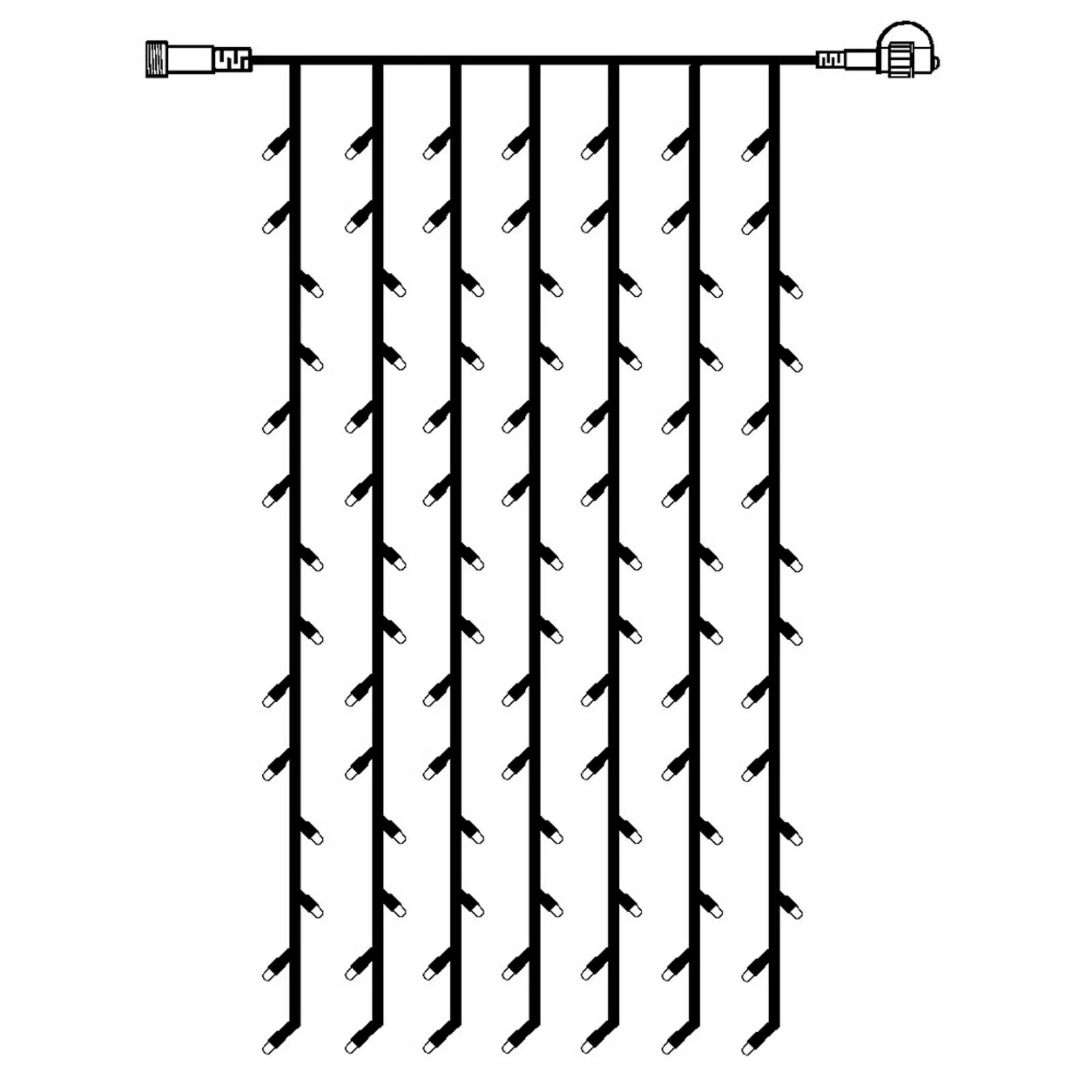 Erweiterungskette LED-Lichtervorhang System 24 günstig online kaufen