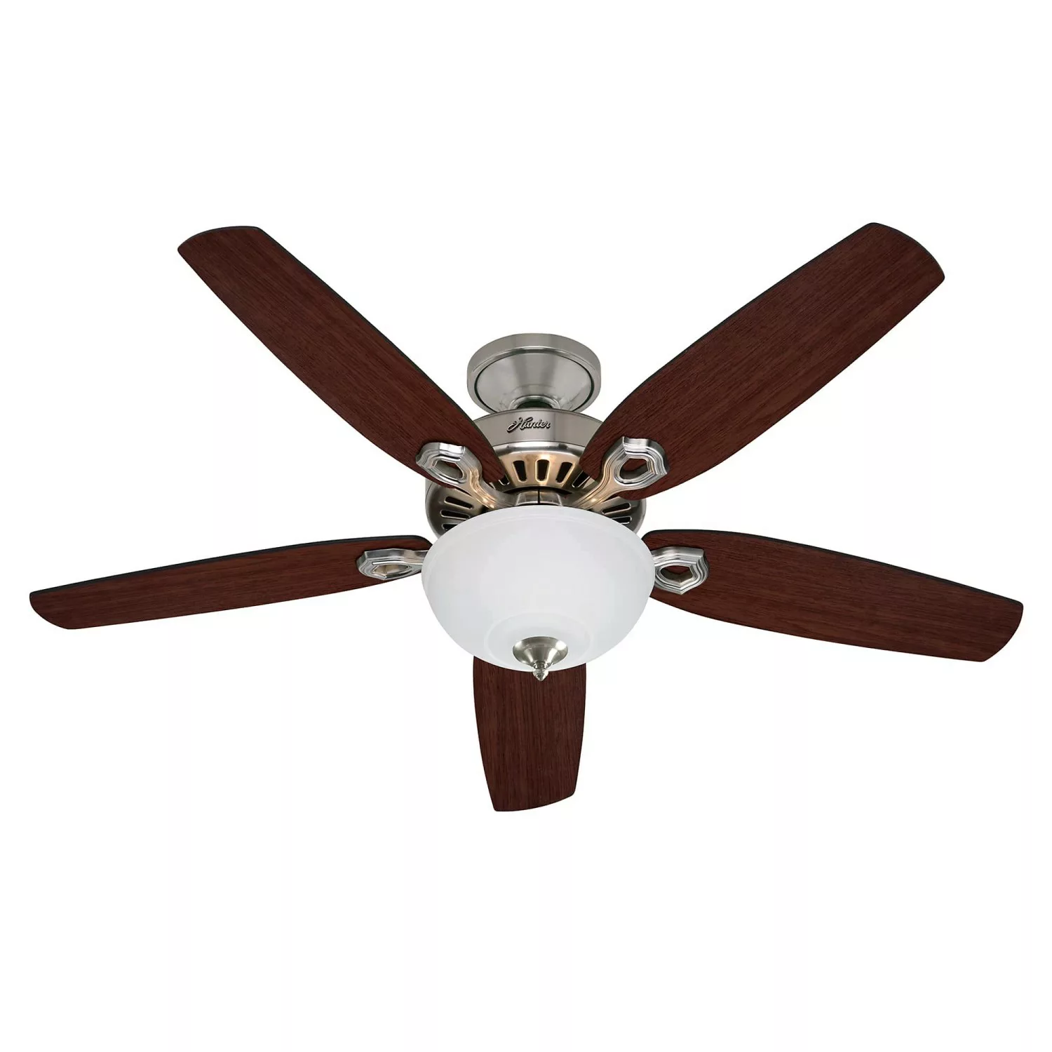 HUNTER FANS Deckenventilator Builder Deluxe 132 cm Nickel Gebürstet mit Bel günstig online kaufen