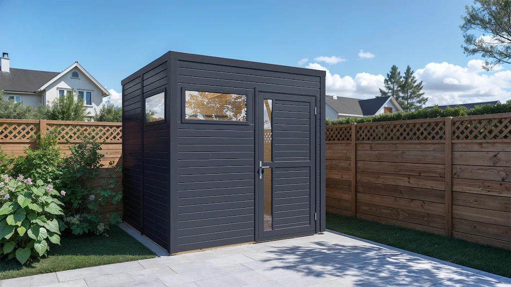 BERTILO Gartenhaus "Cubus 2 anthrazit" günstig online kaufen