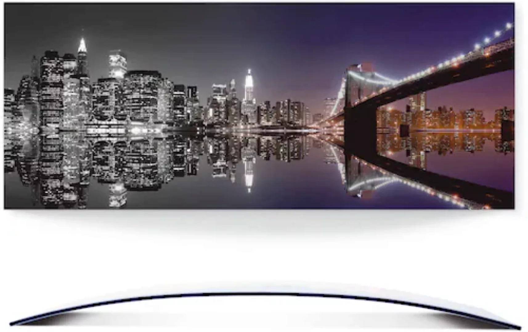 Artland Wandbild "New York Skyline nächtliche Reflektion", Amerika, (1 St.) günstig online kaufen