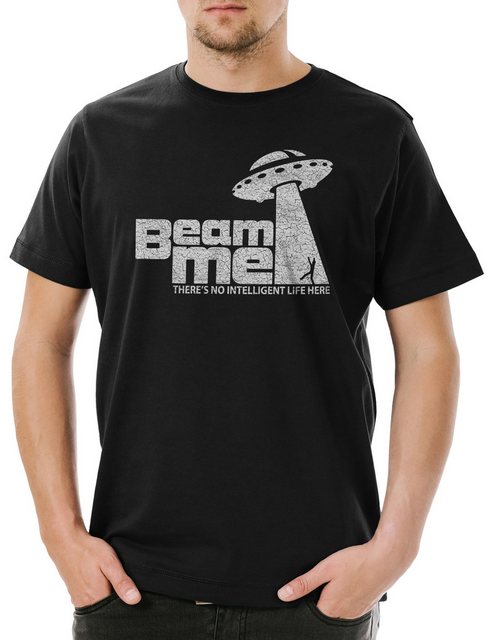 Urban Backwoods Print-Shirt UFO Beam Me Herren T-Shirt Gamer Gaming Games P günstig online kaufen