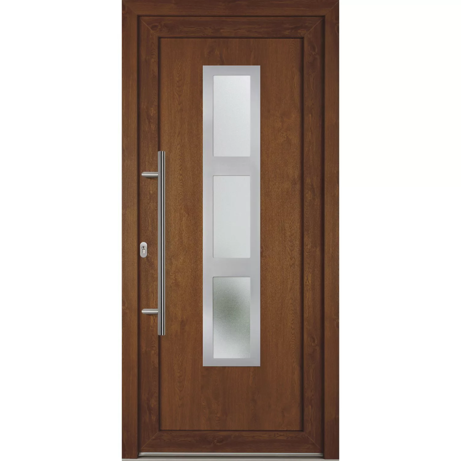 Haustür G7430S2 Schwenkhakenschloss Weiß-Oak DIN L 183 - 220 cm auf Maß günstig online kaufen