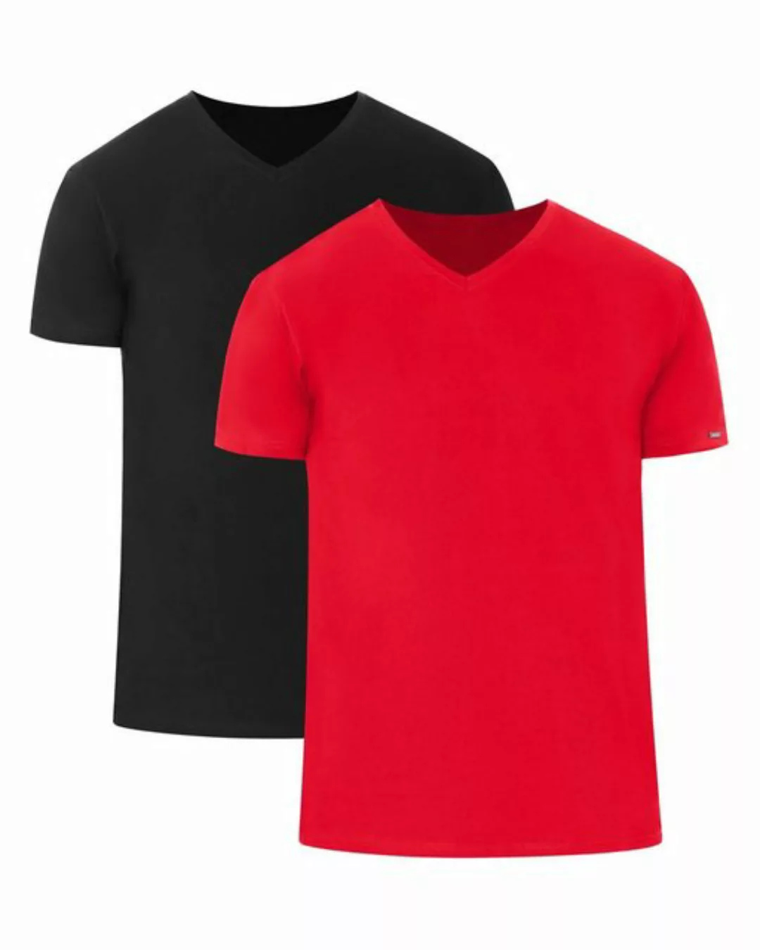 Cornette T-Shirt Herren T-Shirts mit V-Ausschnitt 2er Pack CR067 (1-tlg) günstig online kaufen