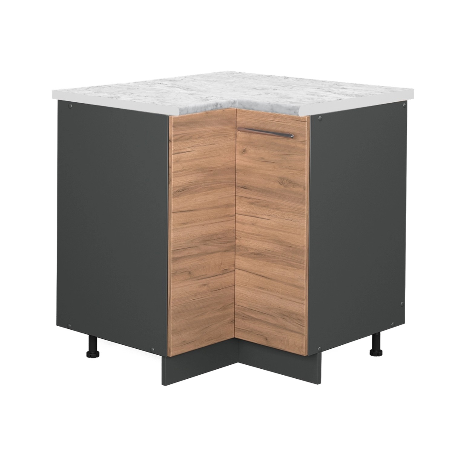 Vicco Eckunterschrank Fame-Line, Goldkraft Eiche/Anthrazit, 80.5 günstig online kaufen