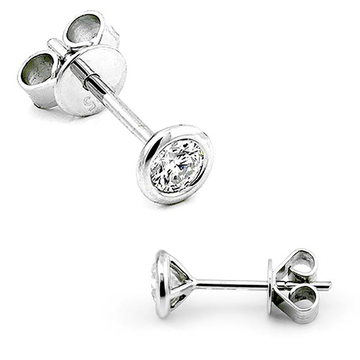 Stella-Jewellery Paar Ohrstecker 585er Weißgold Diamanten günstig online kaufen