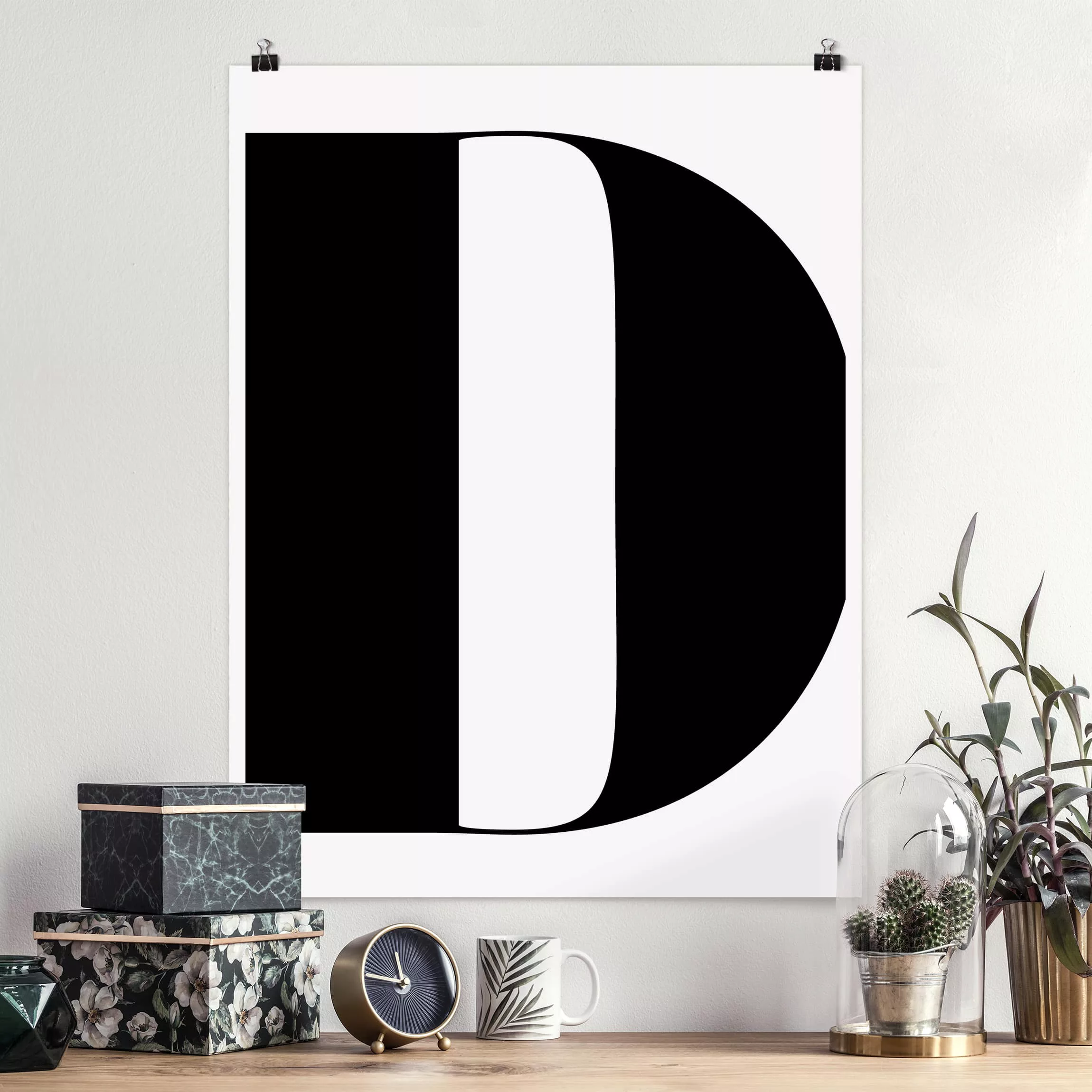 Poster - Hochformat Antiqua Letter D günstig online kaufen