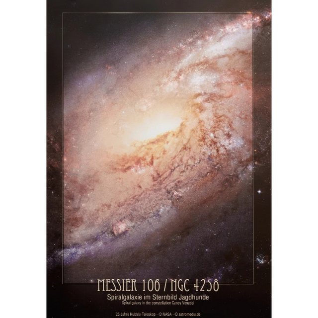 Astromedia Teleskop AstroMedia Poster Spiralgalaxie Messier 106 günstig online kaufen