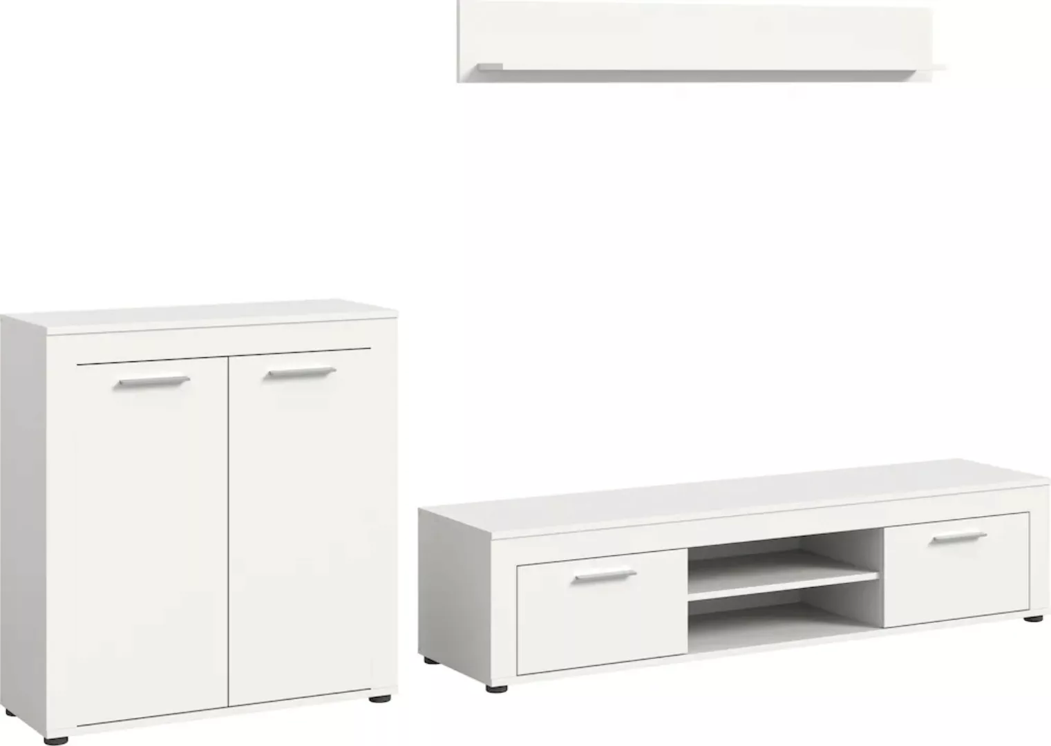 INOSIGN Wohnwand "Aosta, Breite 255cm, bestehend aus Highboard, Lowboard, W günstig online kaufen
