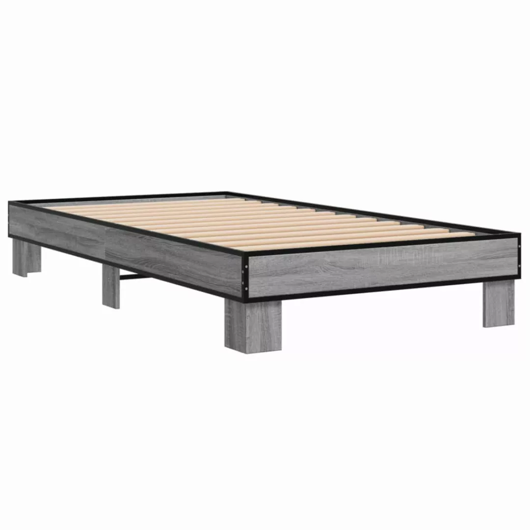 vidaXL Bett Bettgestell Grau Sonoma 75x190 günstig online kaufen