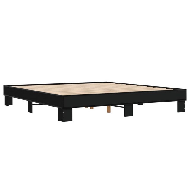 vidaXL Bett Bettgestell Schwarz 200x200 cm Holzwerkstoff und Metall günstig online kaufen