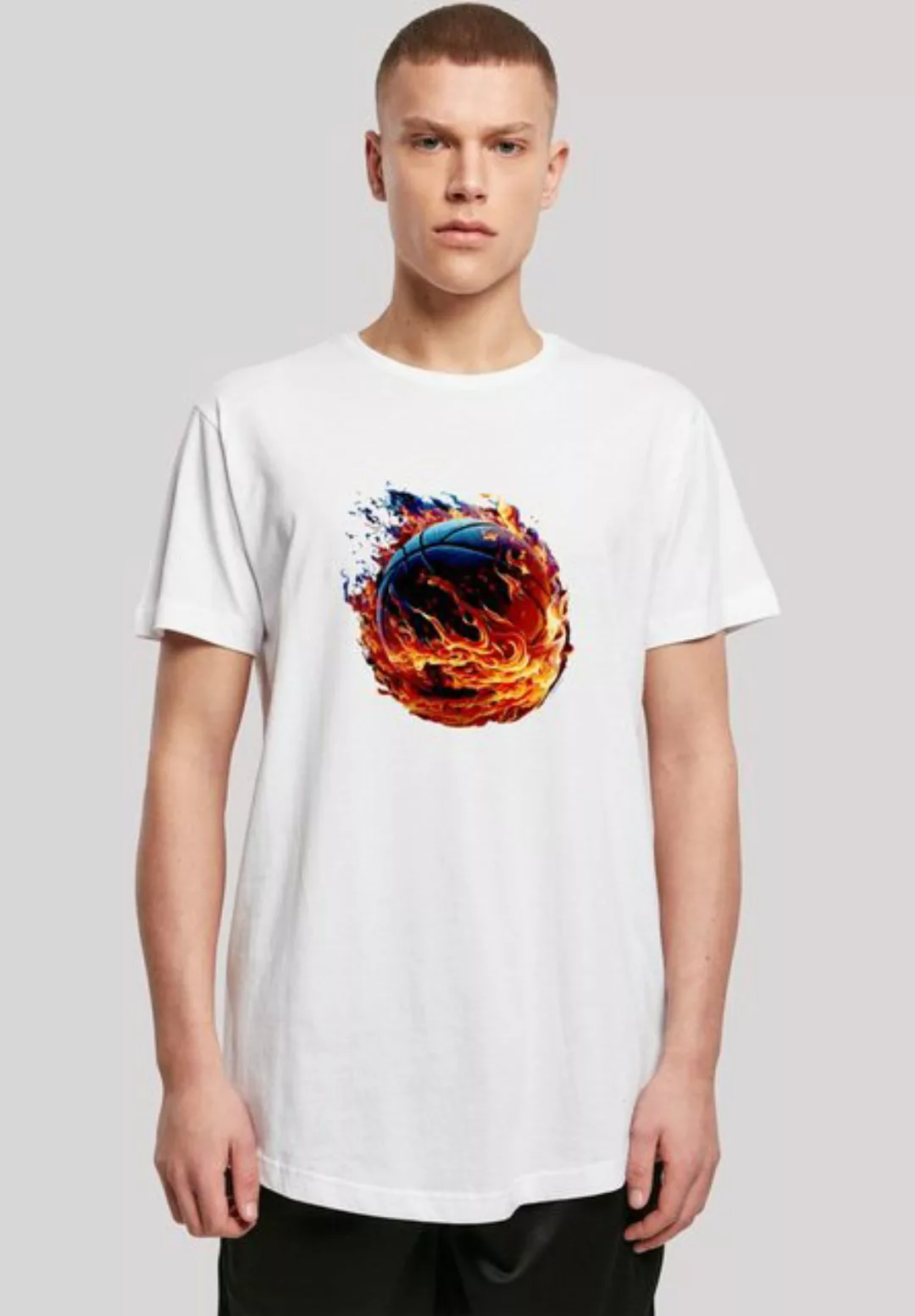 F4NT4STIC T-Shirt Basketball On Fire Sport LONG Print günstig online kaufen