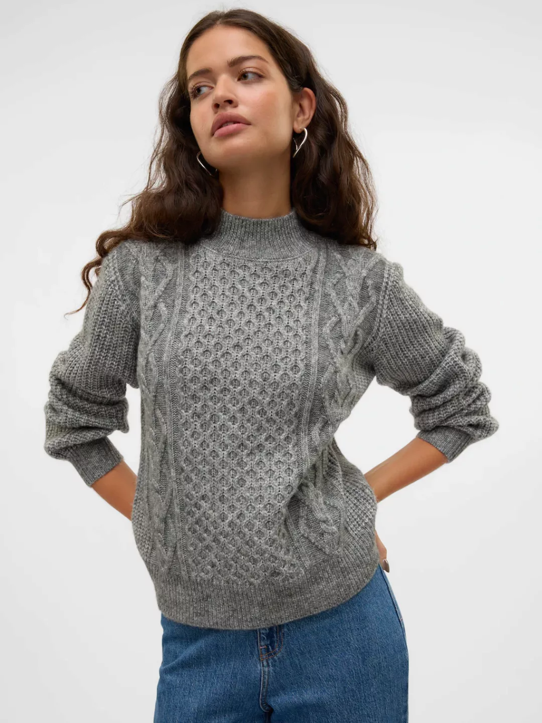 Vero Moda Stehkragenpullover "VMUNIVERSE LS HIGHNECK PULLOVER GA BF" günstig online kaufen