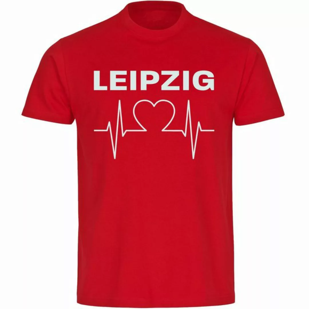 multifanshop T-Shirt Herren Leipzig - Herzschlag - Männer günstig online kaufen