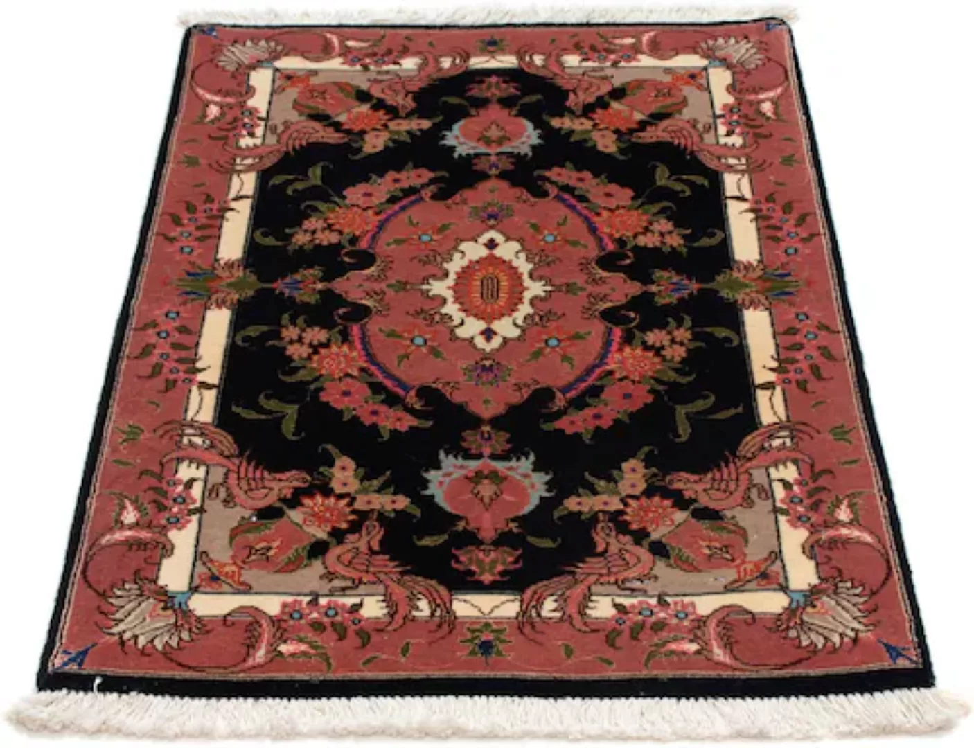 morgenland Wollteppich »Täbriz - 50 Raj Blumenmuster Rosso scuro 90 x 60 cm günstig online kaufen