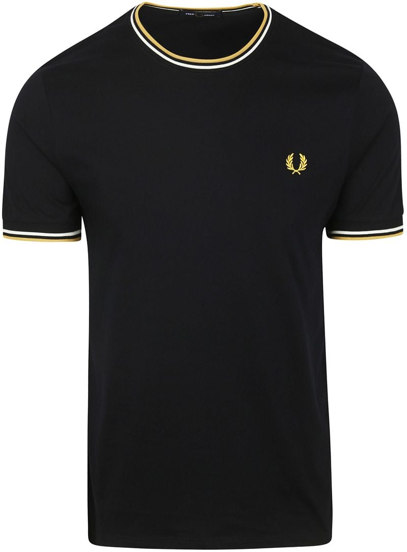 Fred Perry M1588 Twin Tipped T Shirt marine - Größe M günstig online kaufen