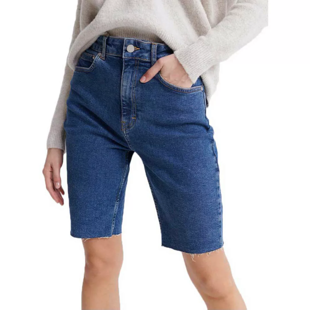 Superdry Kari Long Line Jeans-shorts 24 Dark Indigo Aged günstig online kaufen
