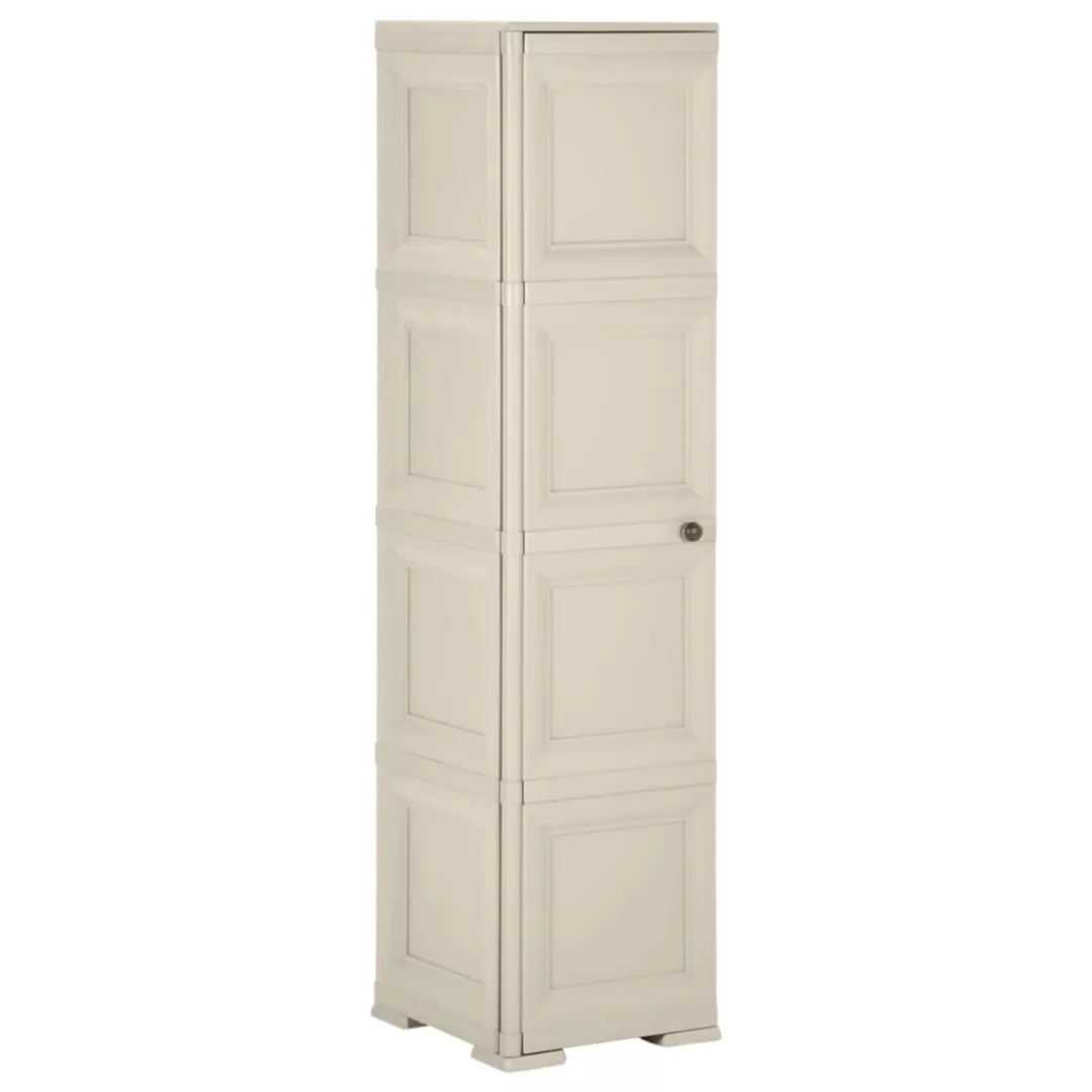 vidaXL Aktenschrank Kunststoffschrank 40x43x164 cm Holzdesign Cremefarbend günstig online kaufen