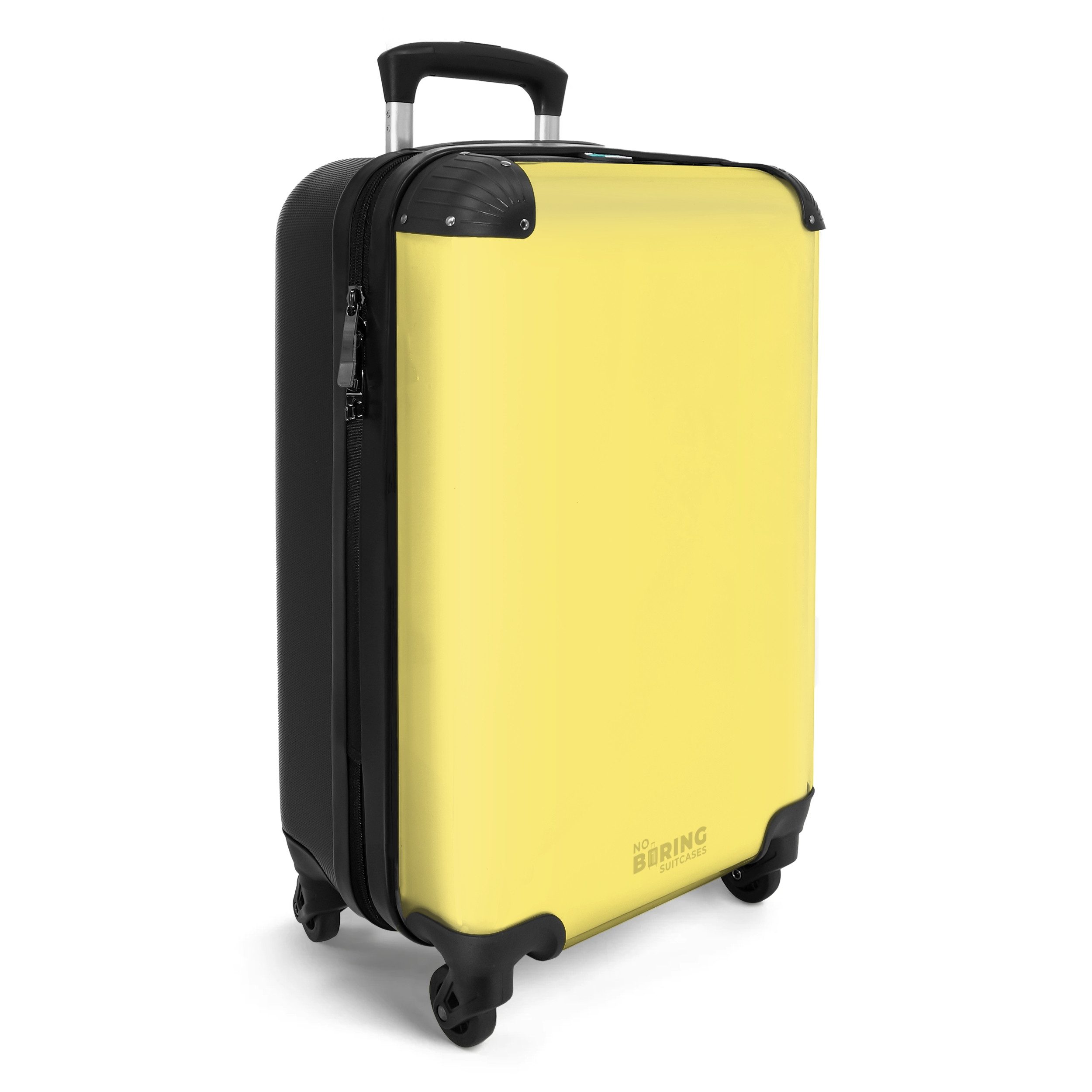 NoBoringSuitcases.com© Hartschalen-Trolley Pastellgelb 55x35x20cm, 4 Rollen günstig online kaufen