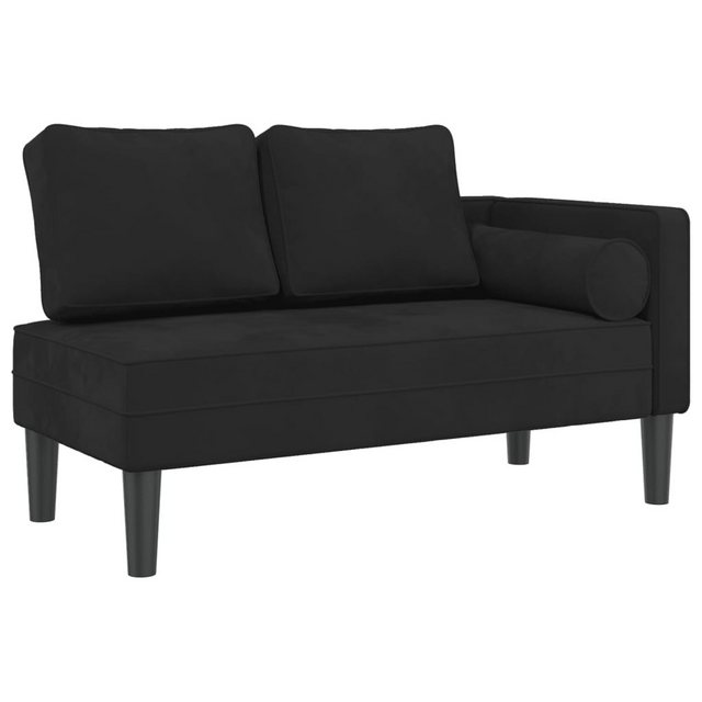 vidaXL Chaiselongue Chaiselongue mit Kissen Schwarz Samt, 1 Teile günstig online kaufen