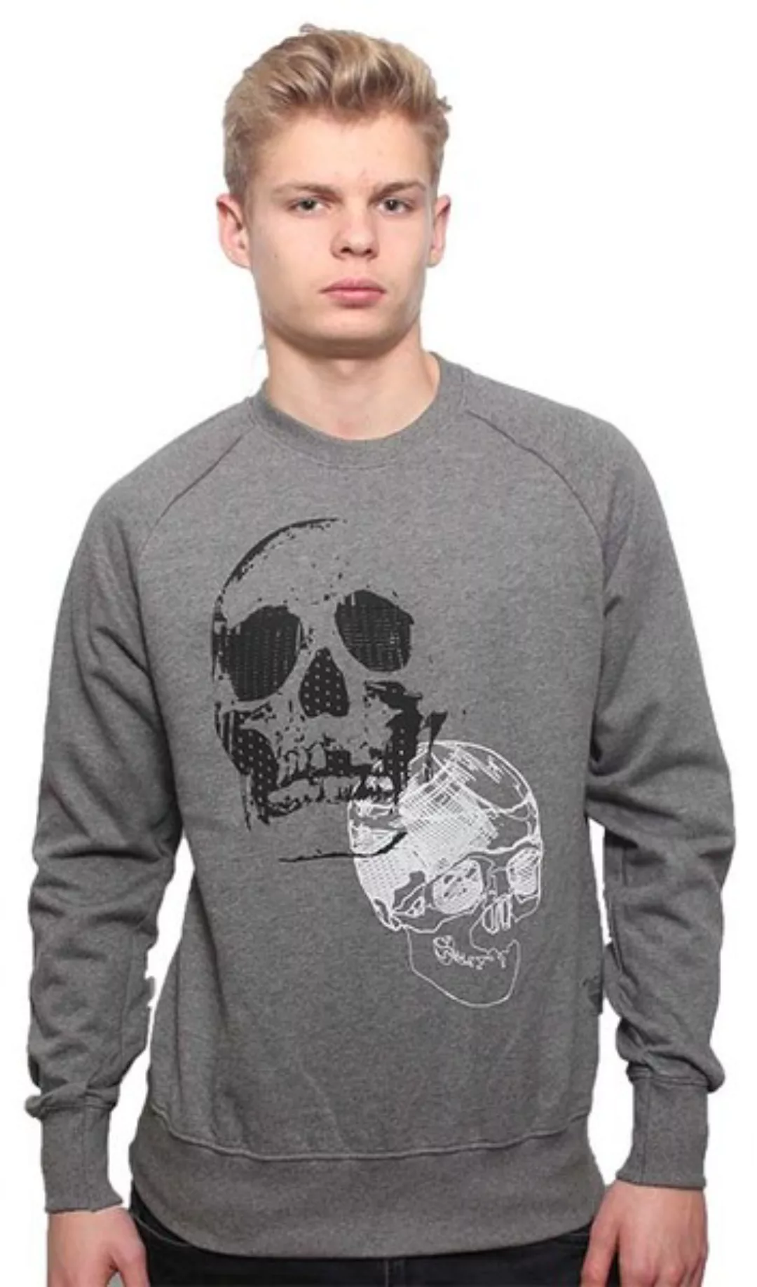 Ytwoo Herren Sweatshirt Aus 100% Baumwolle (Bio) Mit Totenkopf, Skull günstig online kaufen