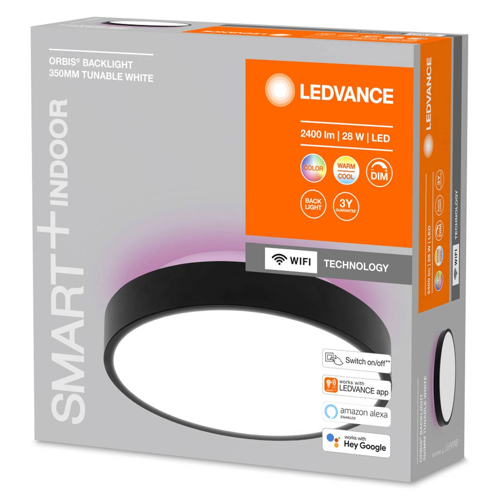 LEDVANCE SMART+ WiFi Orbis Circle CCT RGB schwarz günstig online kaufen