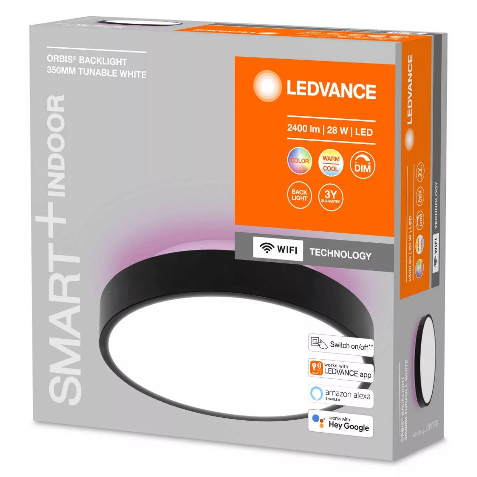 LEDVANCE SMART+ WiFi Orbis Circle CCT RGB schwarz günstig online kaufen