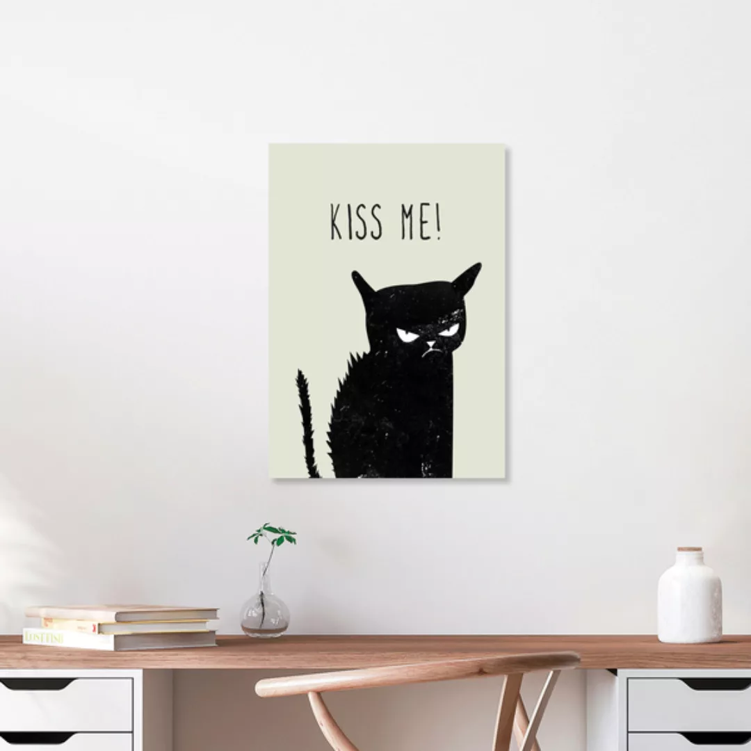 Poster / Leinwandbild - Kiss Me Cat günstig online kaufen