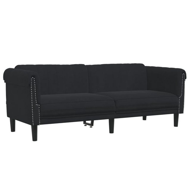 vidaXL Sofa Sofa 3-Sitzer Schwarz Samt günstig online kaufen