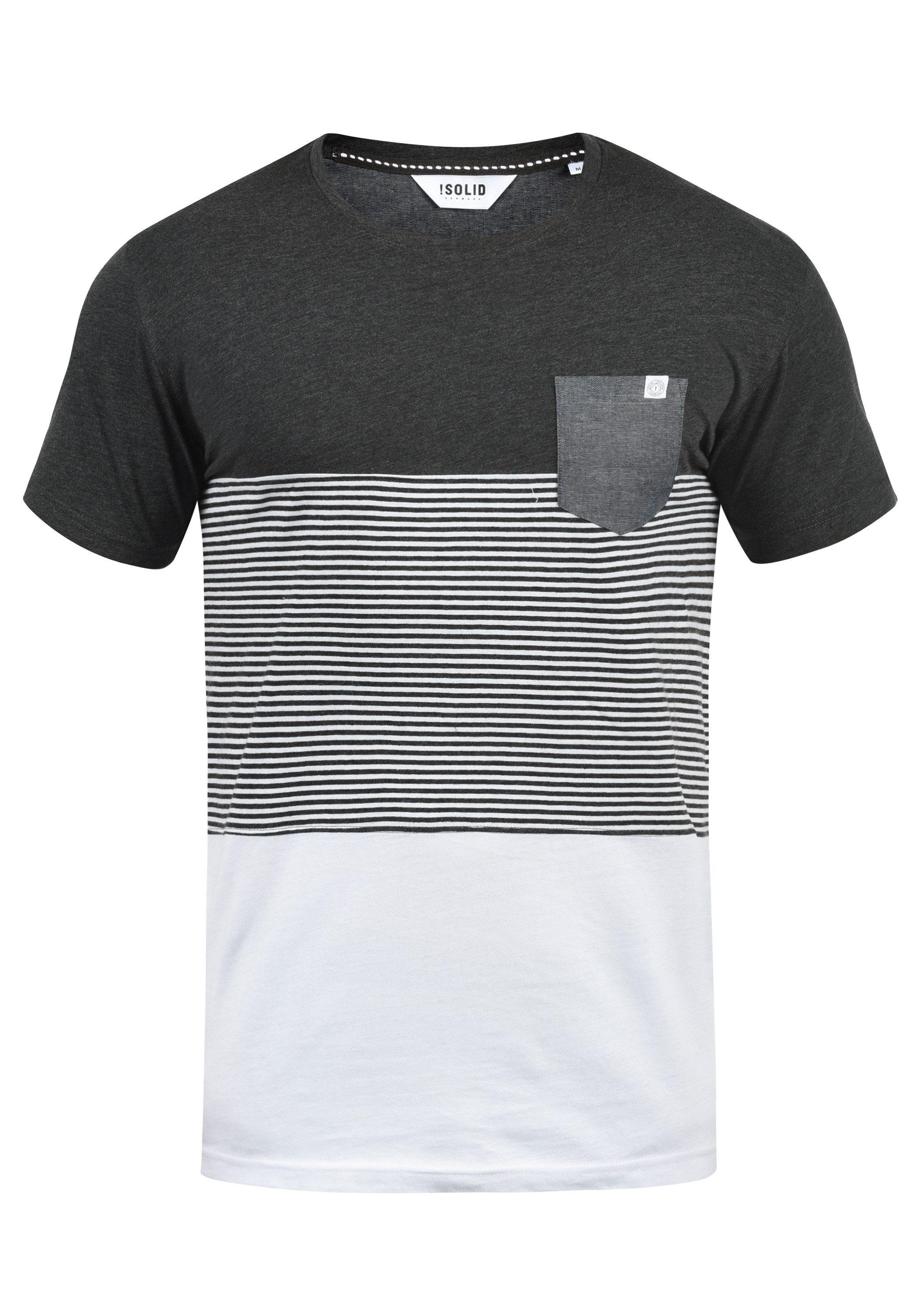 !Solid Rundhalsshirt SDMalte Kurzarmshirt mit Streifen günstig online kaufen