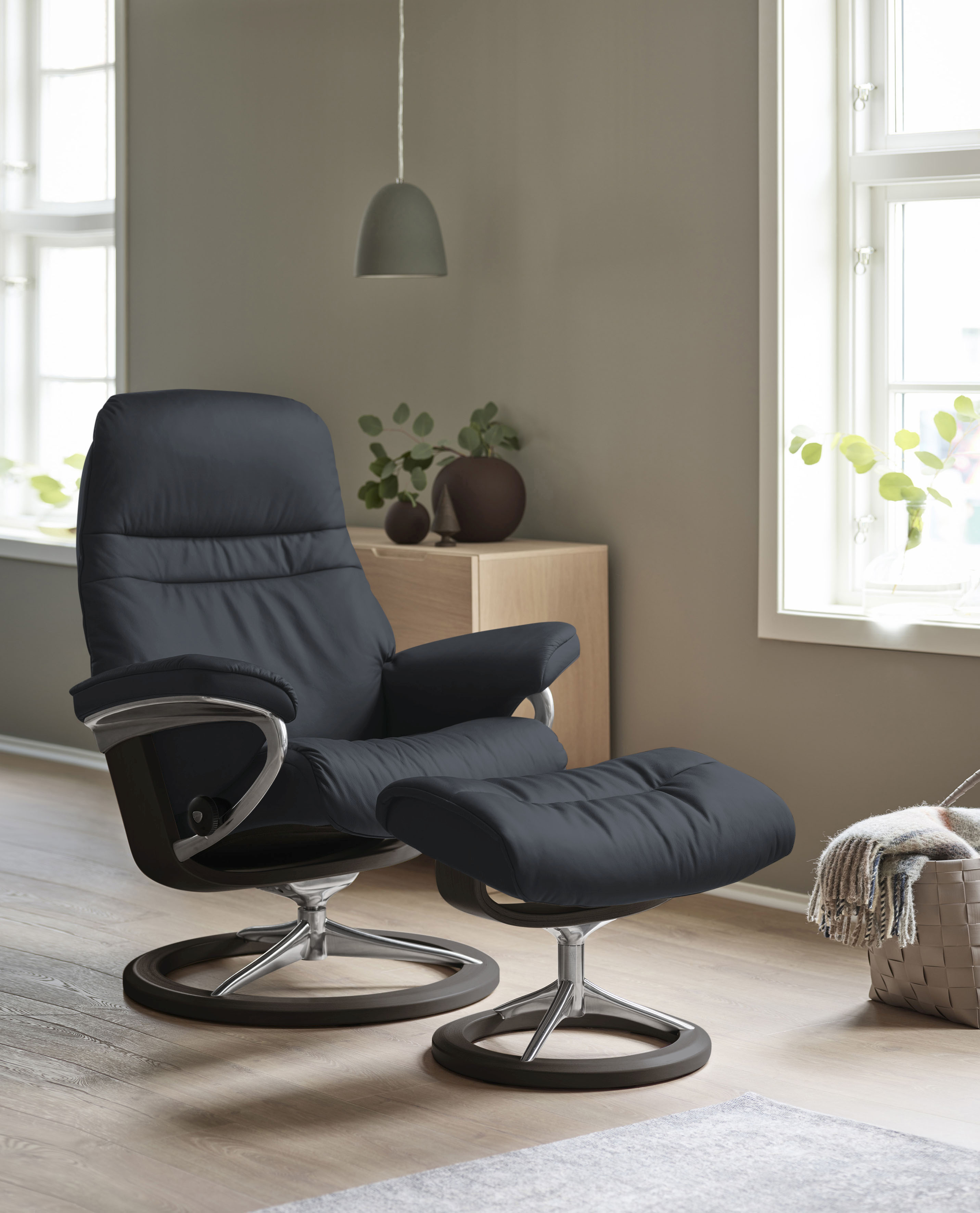 Stressless® Relaxsessel »Sunrise«, (Set, Relaxsessel mit Hocker), mit Signa günstig online kaufen