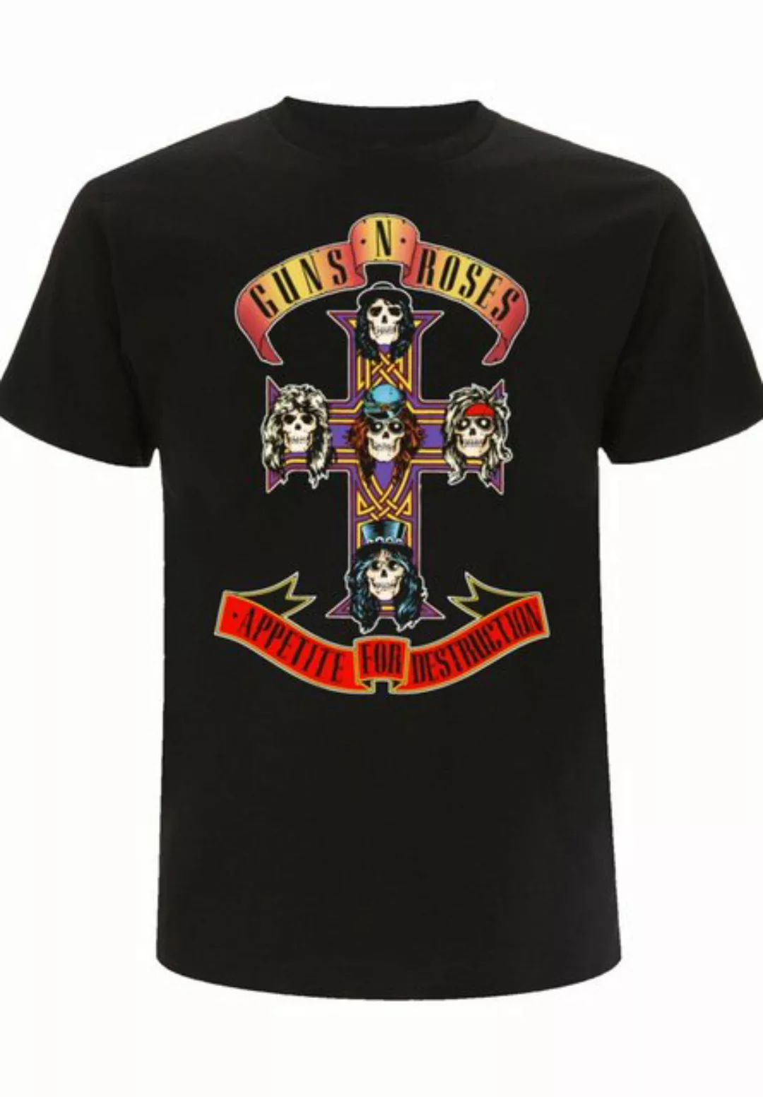 F4NT4STIC T-Shirt Guns 'n' Roses Appetite For Destruction Print günstig online kaufen