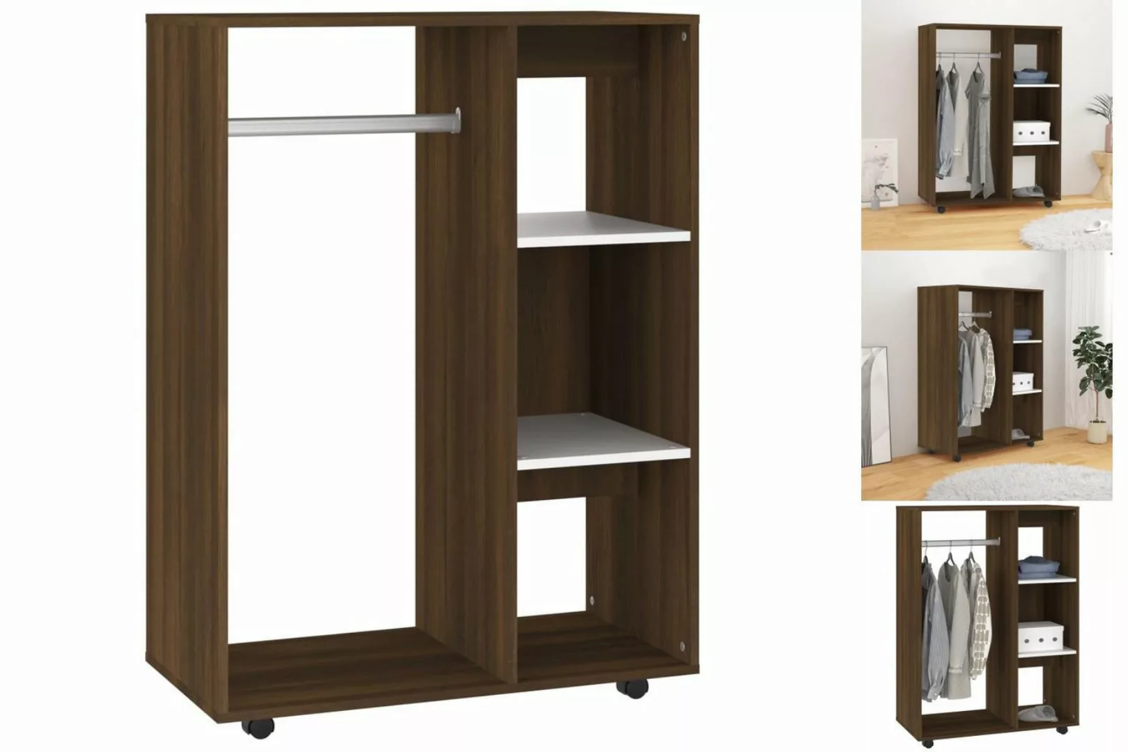 vidaXL Kleiderschrank Kleiderschrank Braun Eichen-Optik 80x40x110 cm Spanpl günstig online kaufen